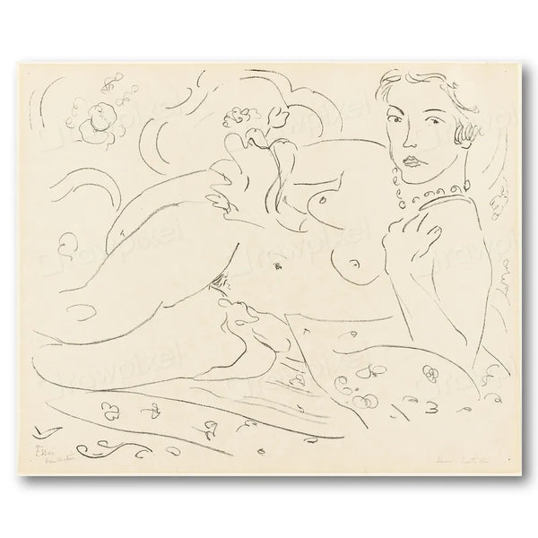 Nude, Left Hand by Matisse Art Print