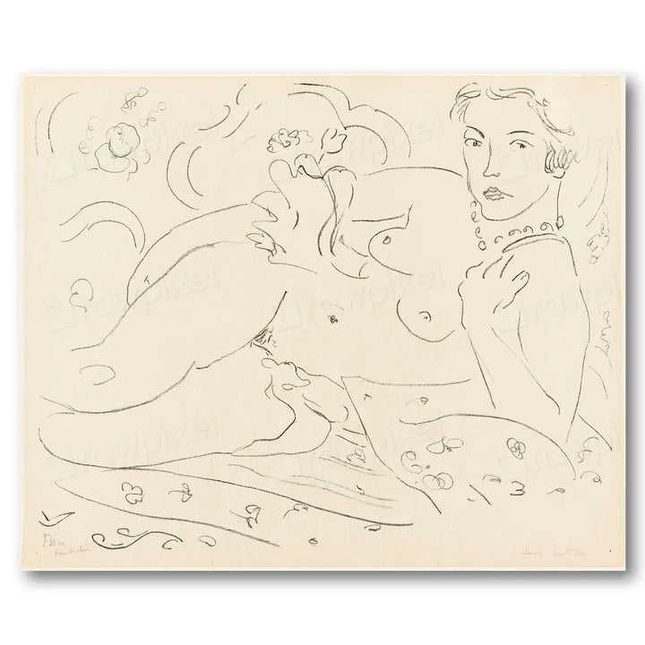 Nude, Left Hand by Matisse Art Print
