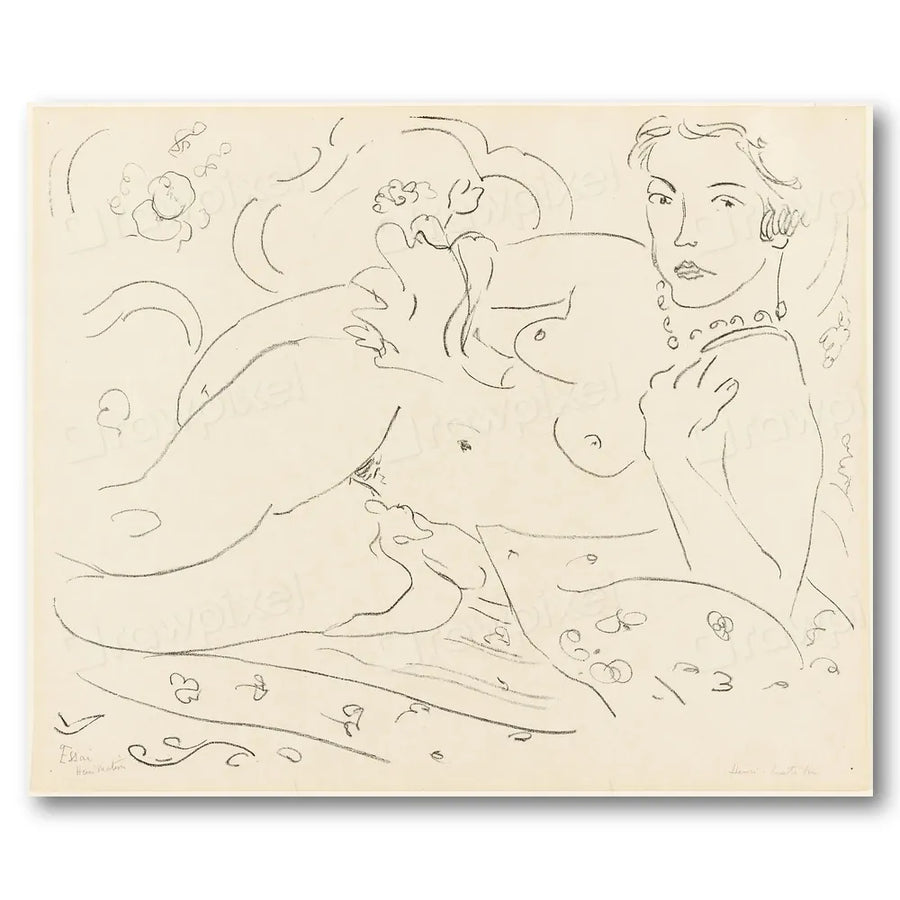 Nude, Left Hand by Matisse Art Print