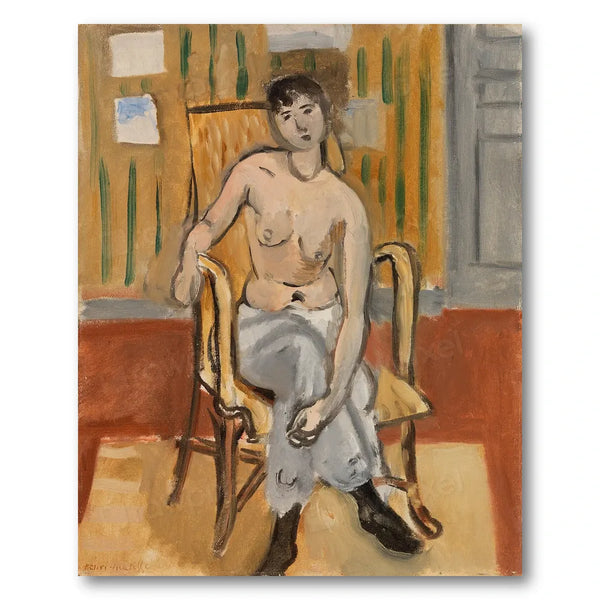 Seated Nude Tan by Matisse Art Print