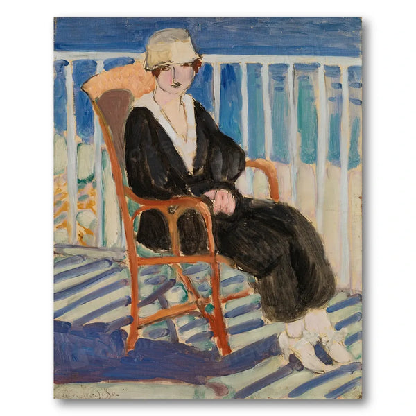 Young Girl on the Balcony Art Print