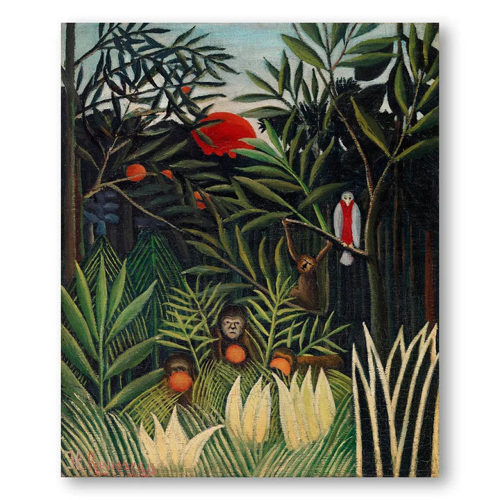 "Whimsical Jungle Tapestry" By Henri Rousseau Art Print