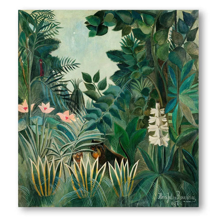 "Enchanted Jungle Serenity" By Henri Rousseau Art Print