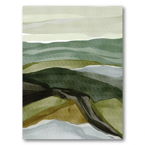 Layered Rolling Hills Landscape Art Print