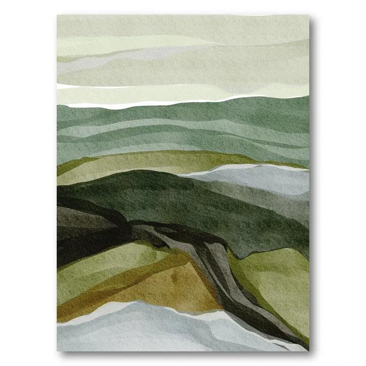 Layered Rolling Hills Landscape Art Print