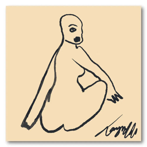 Abstract Seated Nude Art Print