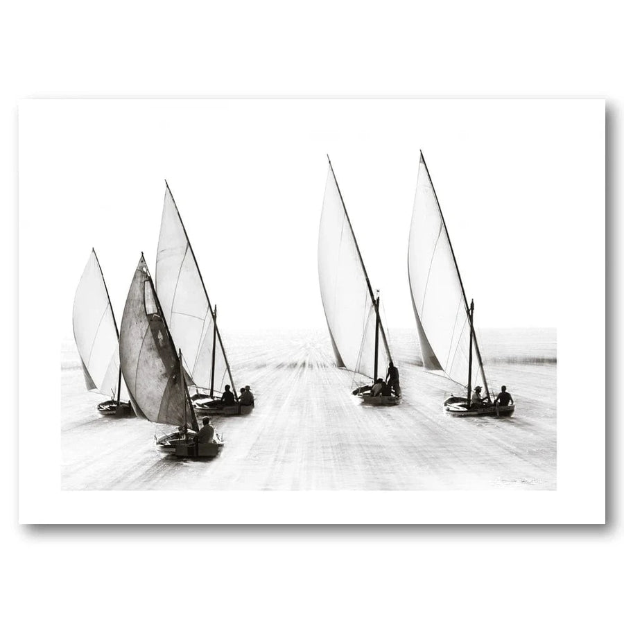 Sailboats in Still Serenity Art Print