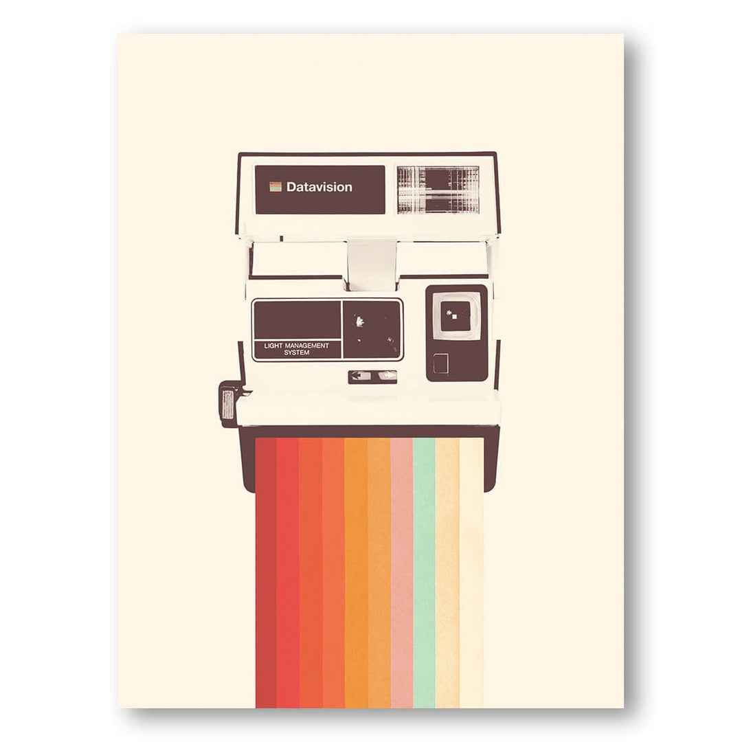 Instant Camera Rainbow Art Print