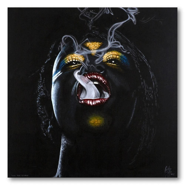 Golden Smoke Art Print