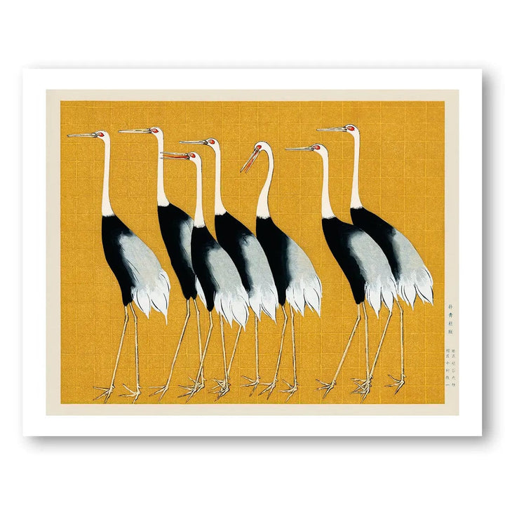 Japanese Red-crowned Cranes by Ogata Korin Art Print