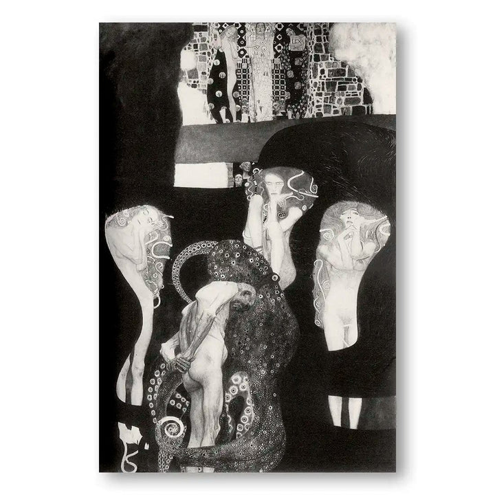 Jurisprudence by Gustav Klimt Abstract Art Print