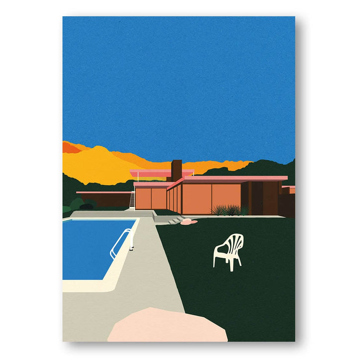 Kaufmann Desert House Poolside -  Art Print