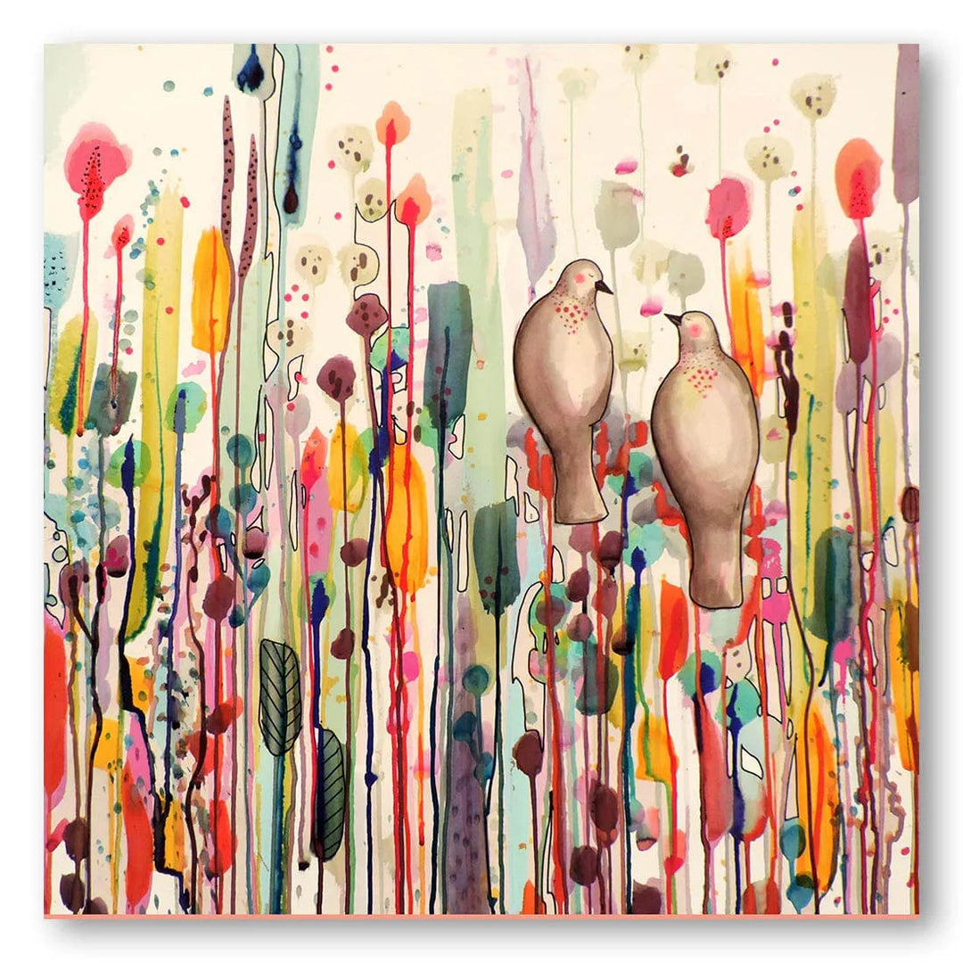 L'un Pour L'autre Birds Chatting Art Print