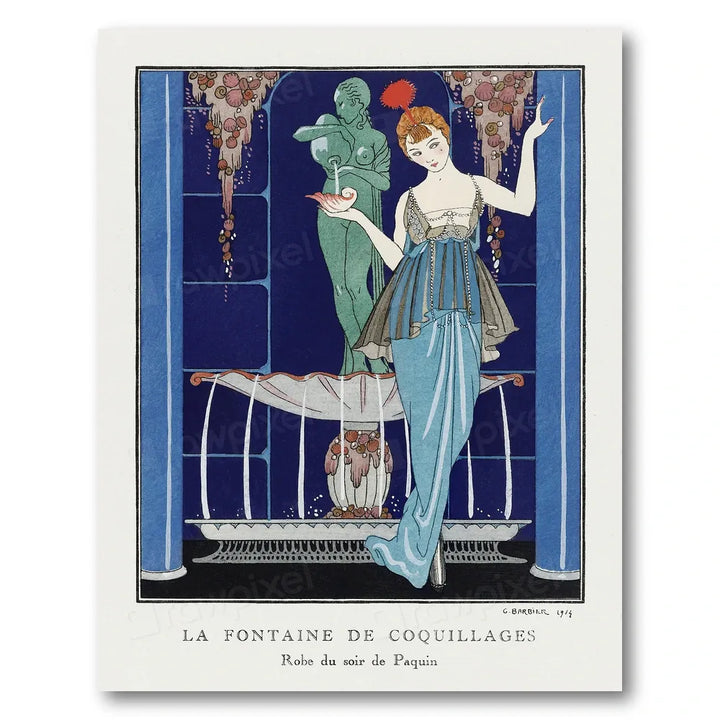 Shell Fountain: Dress Art Print
