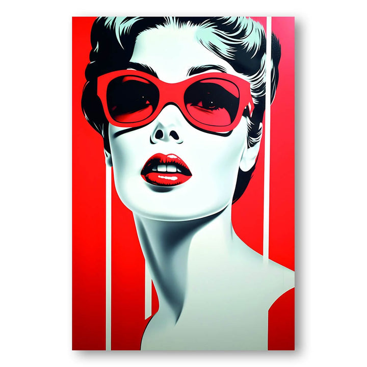 Lady In Red - pop art Art Print