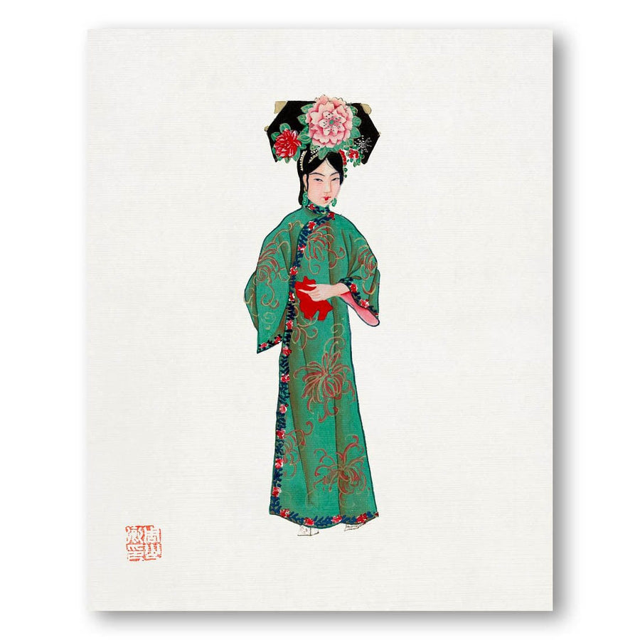 Lady in Modern Manchu Costume Art Print