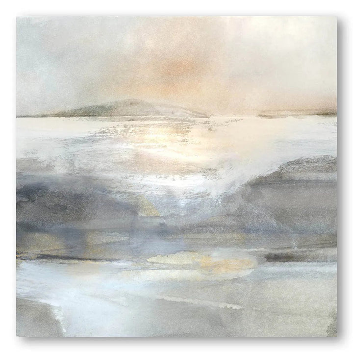 Sunlit Tranquil Land Art Print