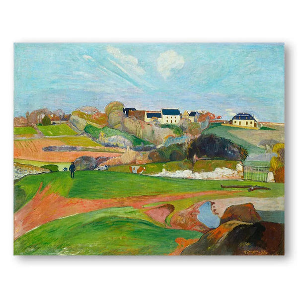 Landscape at Le Pouldu Art Print By Paul Gauguin