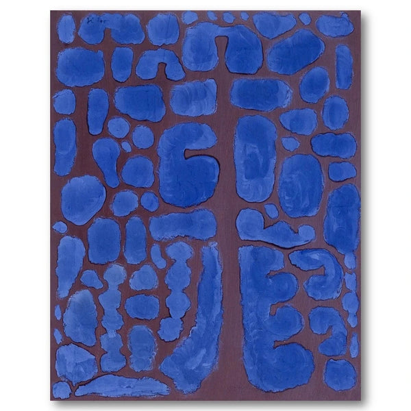 Abstract Blue Patterns Art Print