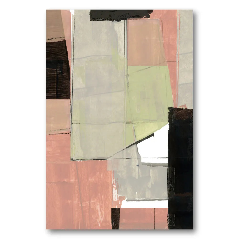 Layered Earthy Blocks Art Print 1