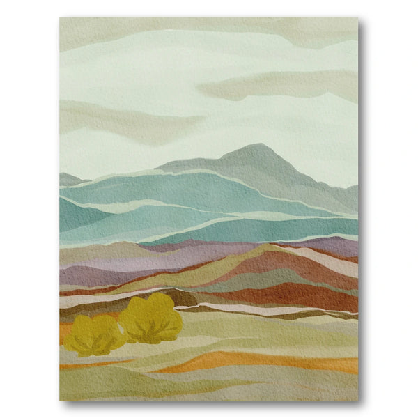 Layered Mountain Landscape Art Print