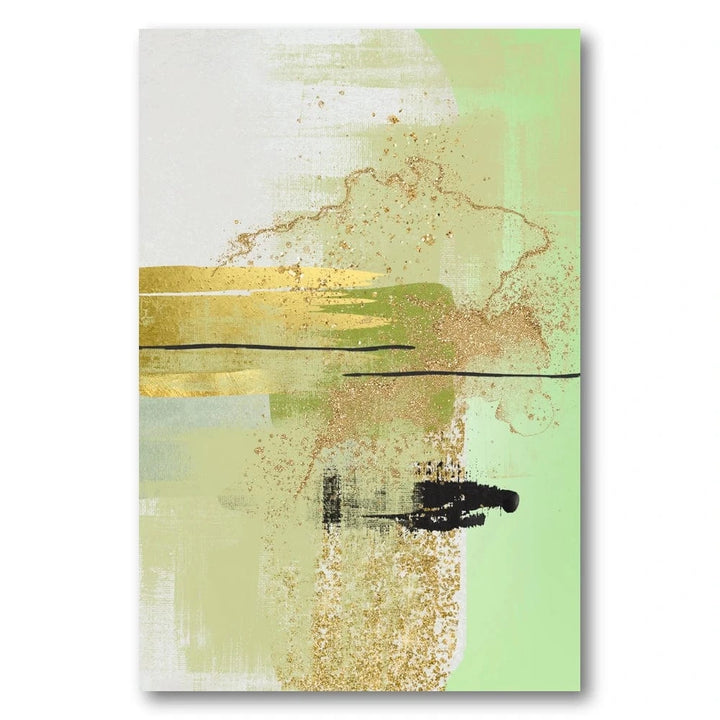 Green Abstract Splash Art Print