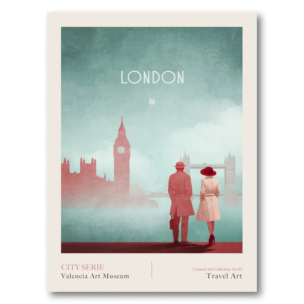 London - Big Ben and Tower Bridge Art Print