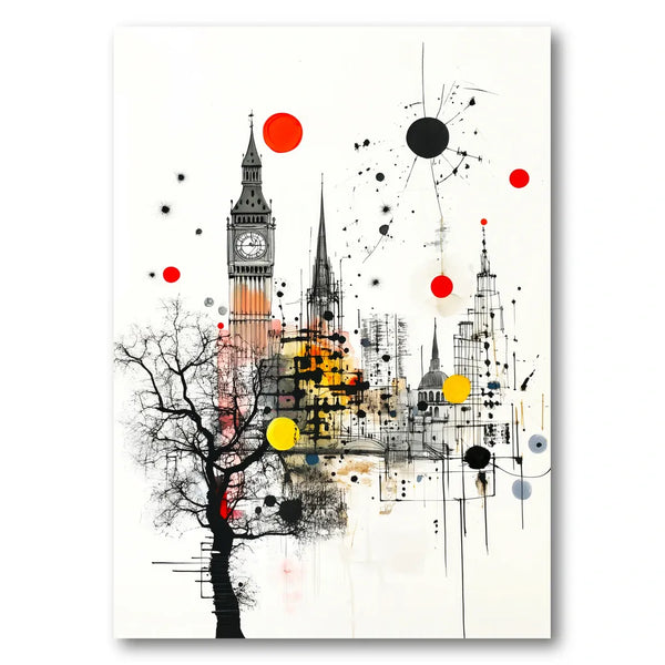 London Abstract Cityscape Art Print
