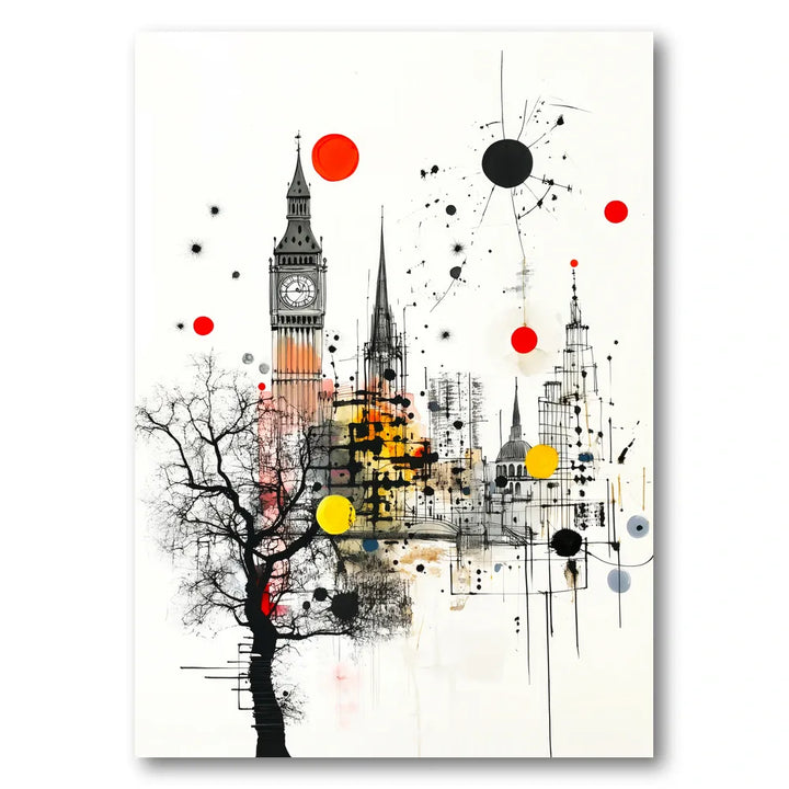 London Abstract Cityscape Art Print