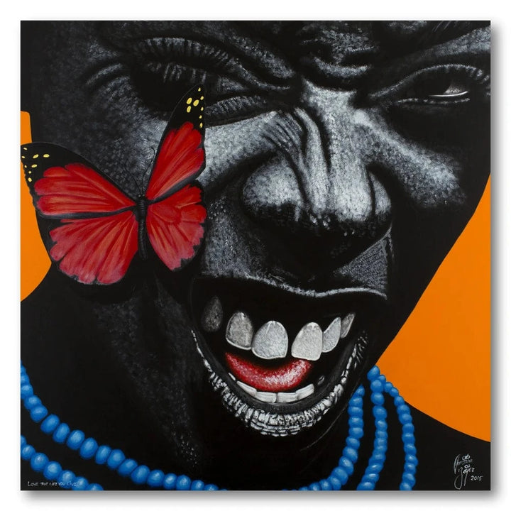 Vibrant Butterfly Portrait Art Print