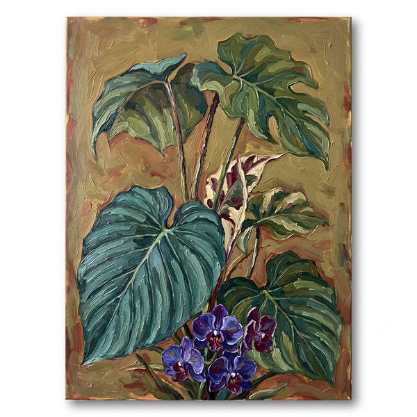 Lush Tropical Orchids Art Print