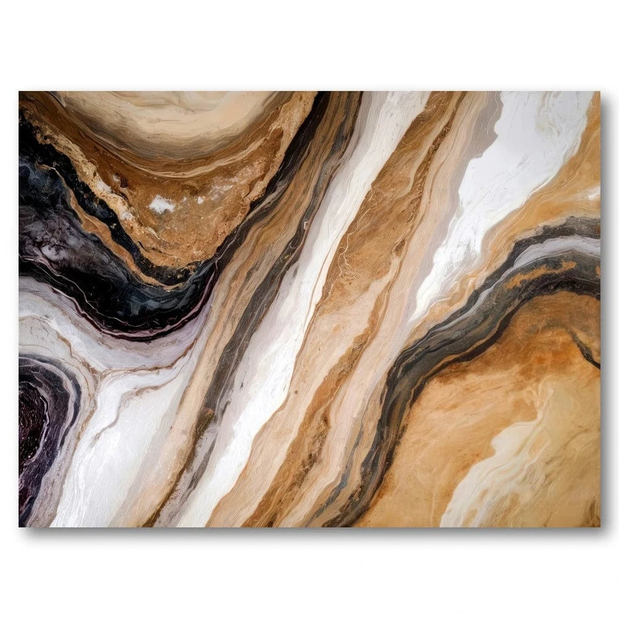 Warm Neutral Marble Art Print