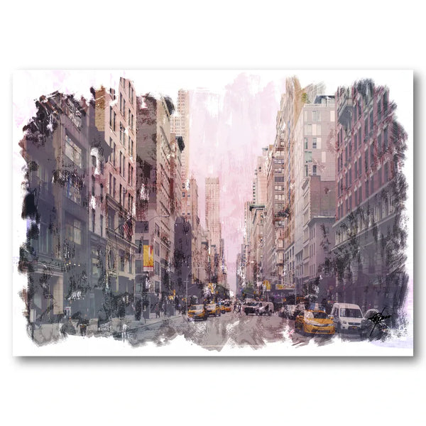 Metropolis Street Life Art Print