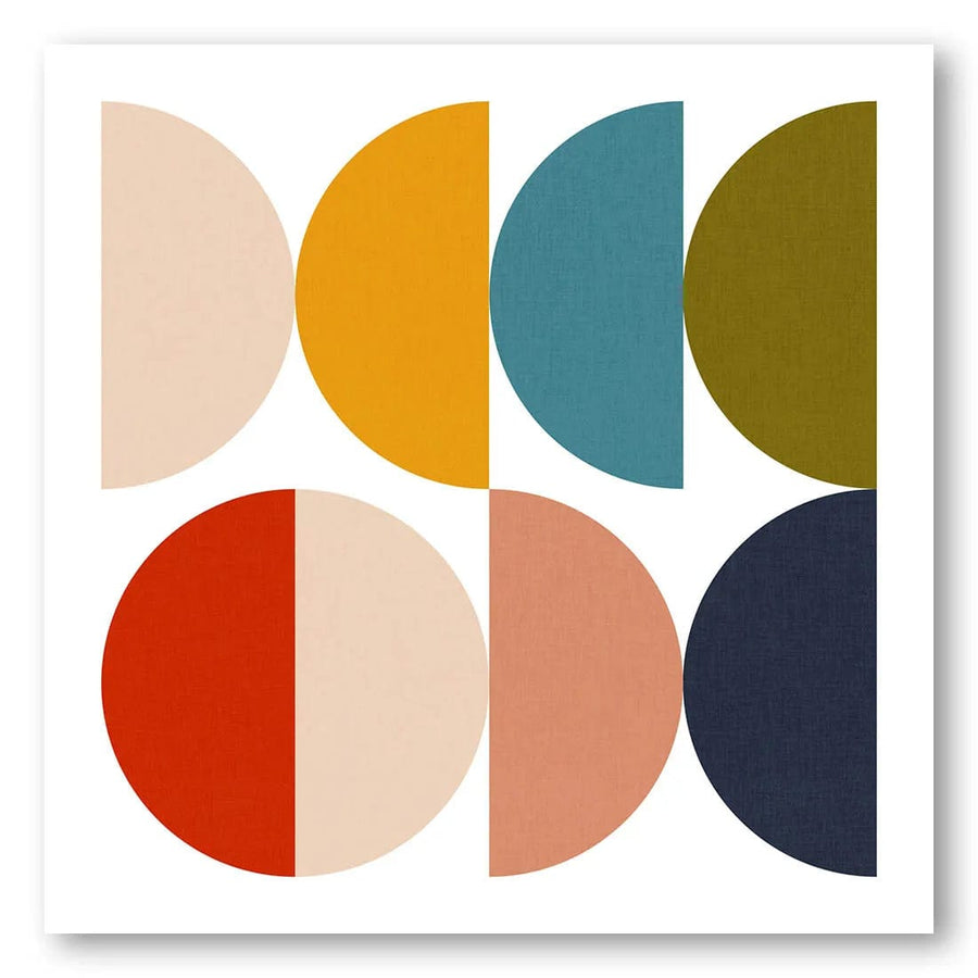 Mid Century Geometric Patterns Art Print