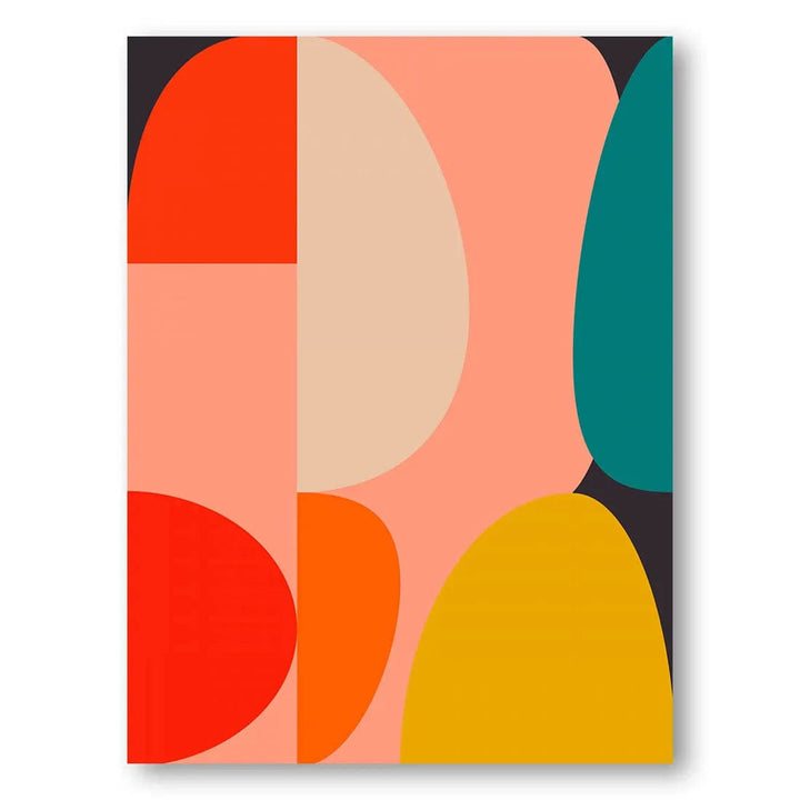 Mid Century Pastel Shapes Art Print (1)