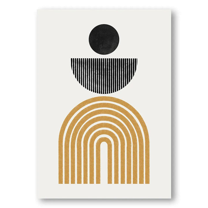 Midcentury Geometric Harmony Art Print