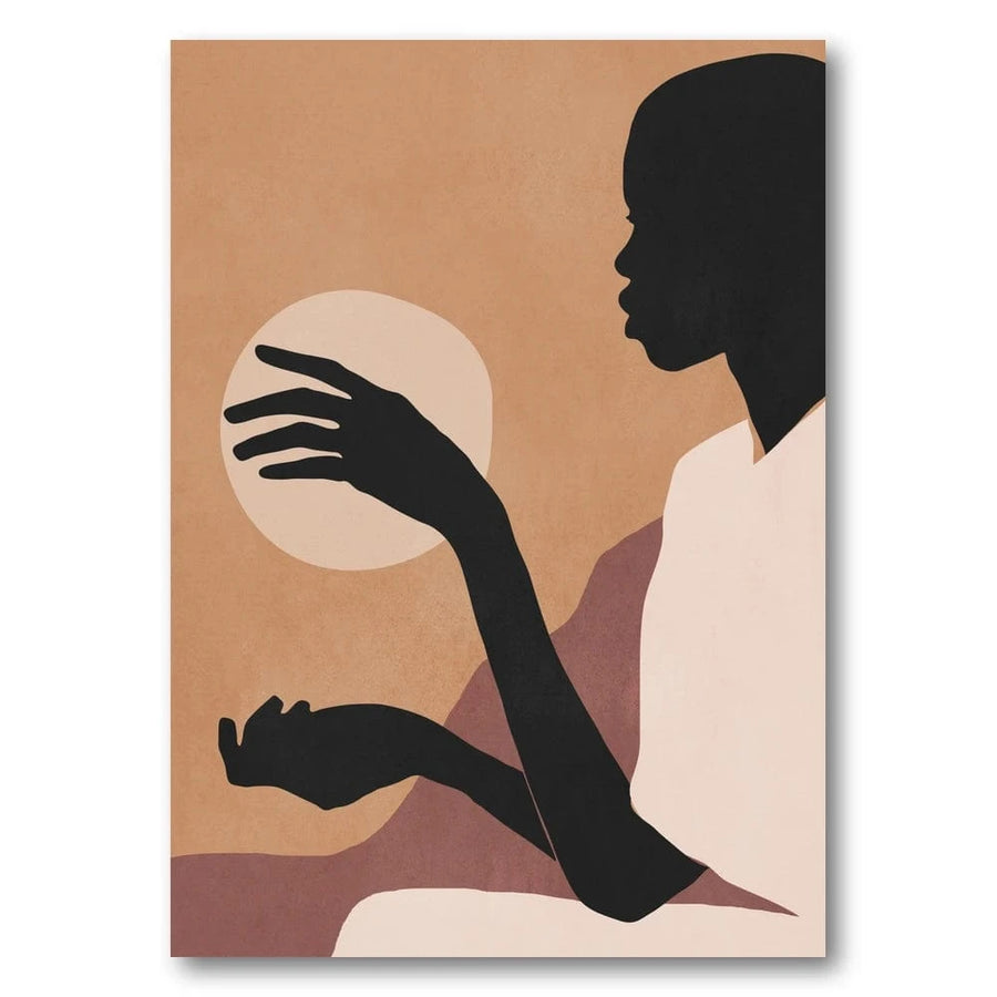 Sunset Silhouette Elegance Art Print