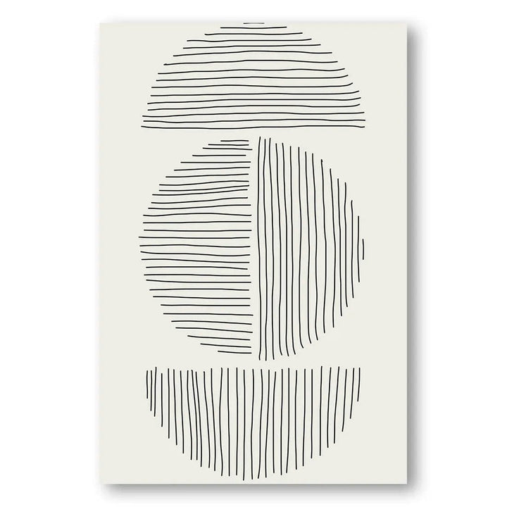 Minimal Circle Stripes Series #4 Art Print