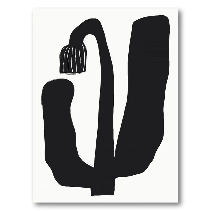 Monochrome Elegance Blossom Art Print
