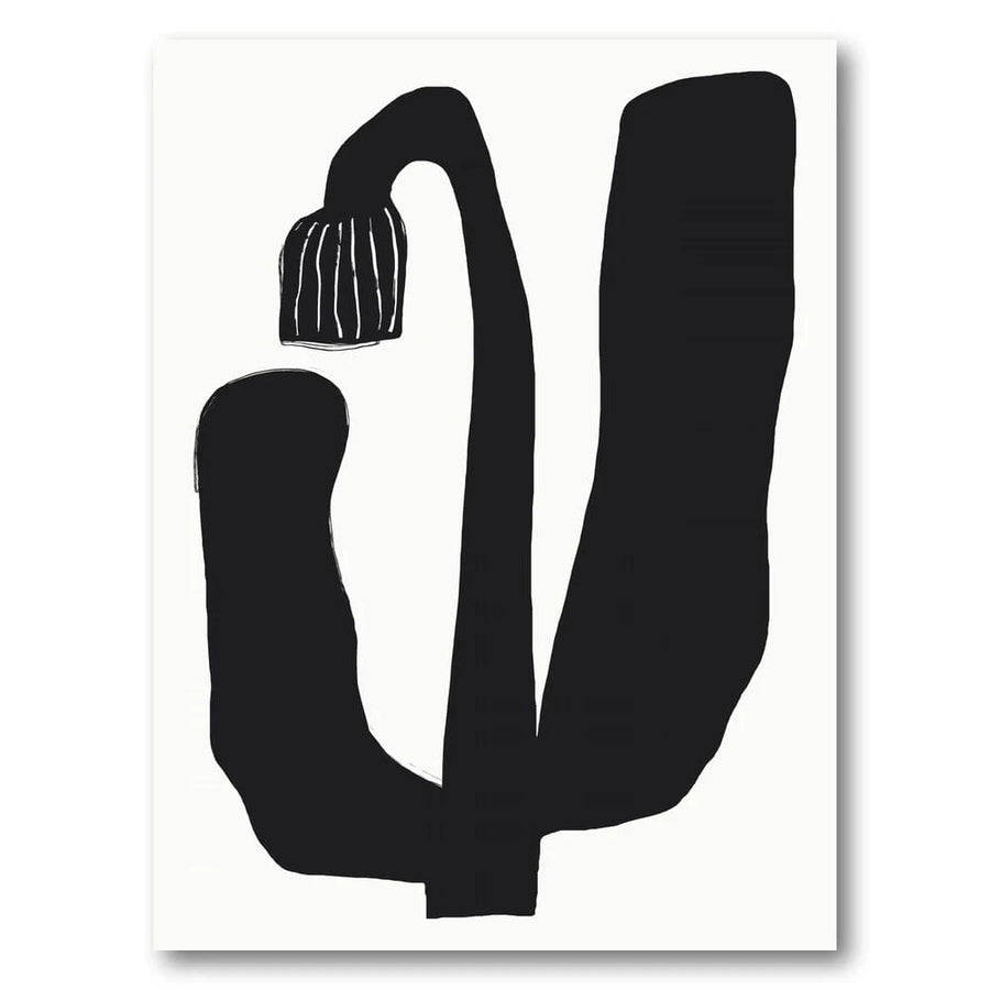 Monochrome Elegance Blossom Art Print