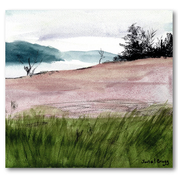 Misty Country Hills Art Print