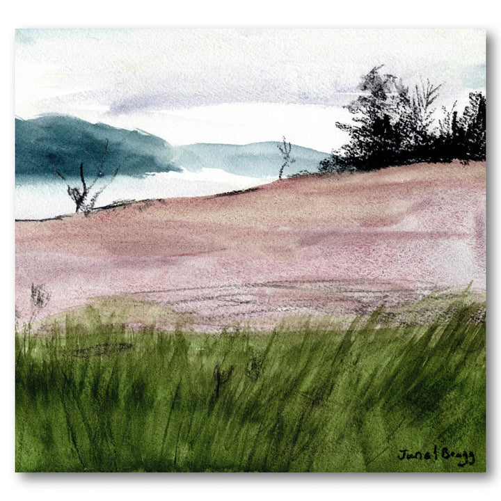 Misty Country Hills Art Print