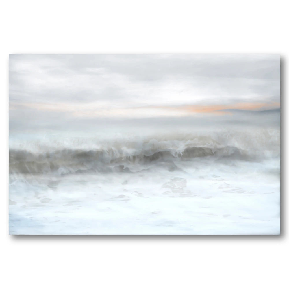 Misty Ocean Waves Art Print