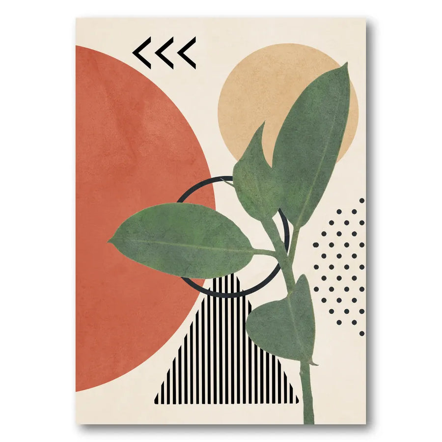 Modern Botanical Geometry Art Print