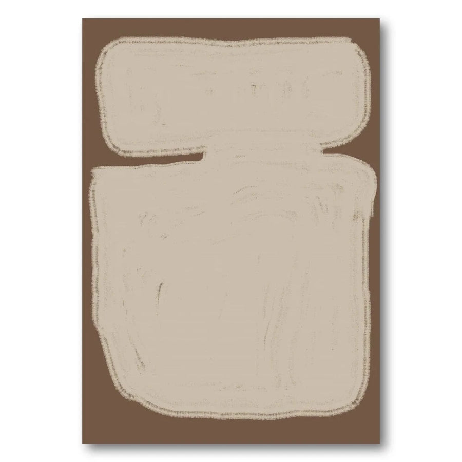 Sepia Geometric Serenity Art Print