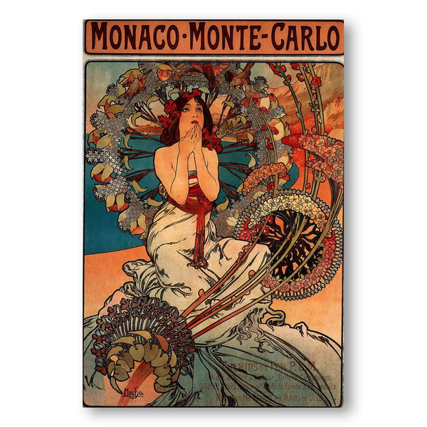 Monaco Monte Carlo by Alphonse Mucha Art Print