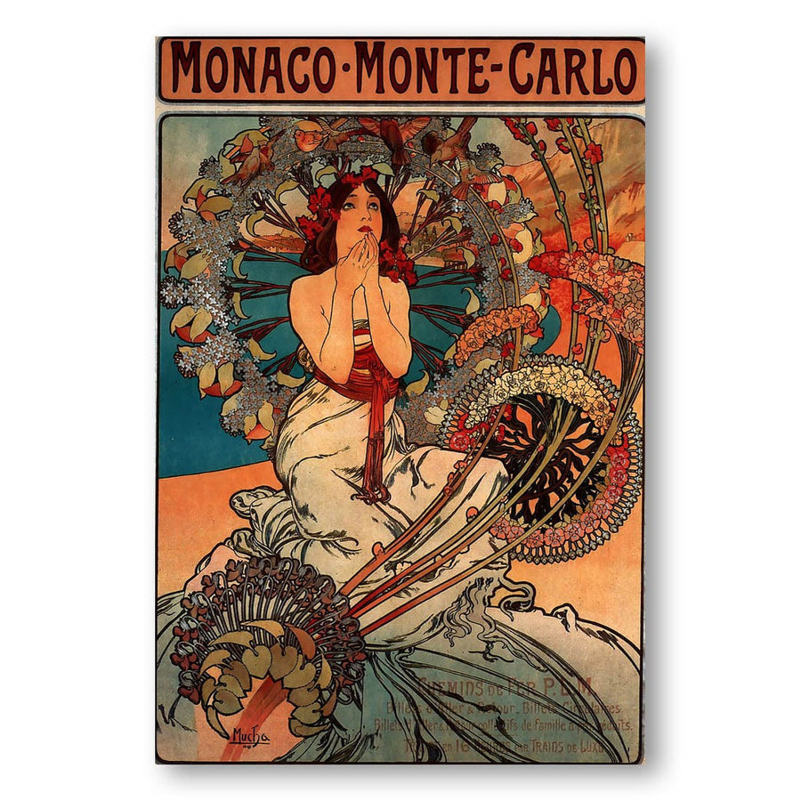 Monaco Monte Carlo by Alphonse Mucha Art Print