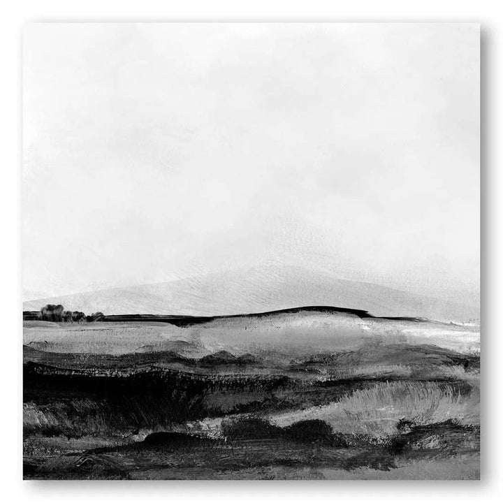 Monochrome Hillside Calm Art Print