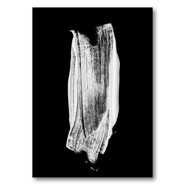 Obsidian Whisper Brushstroke Art Print
