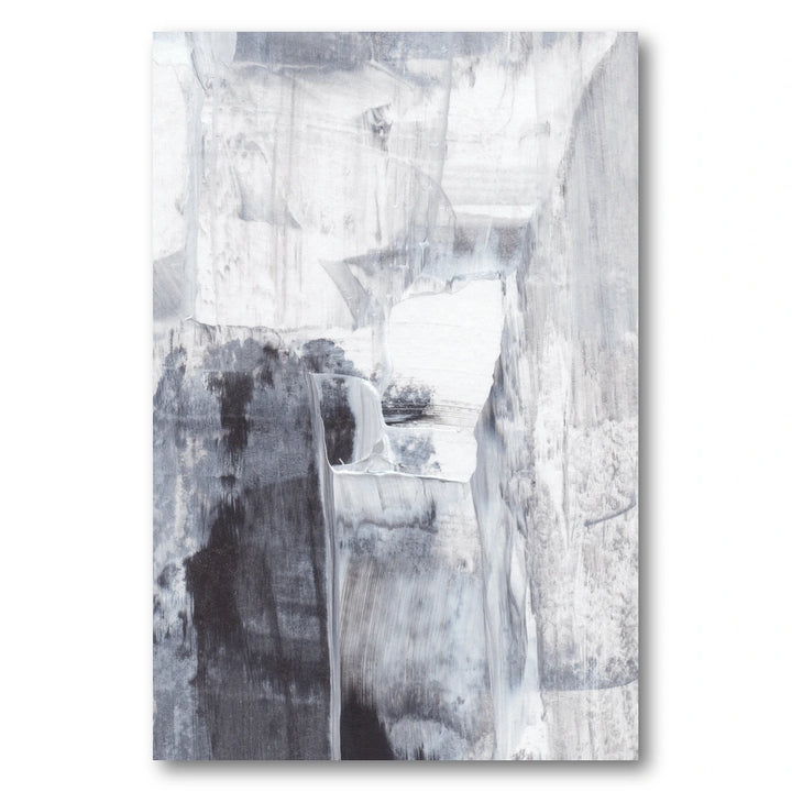 Monochrome Brushstrokes Art Print 2